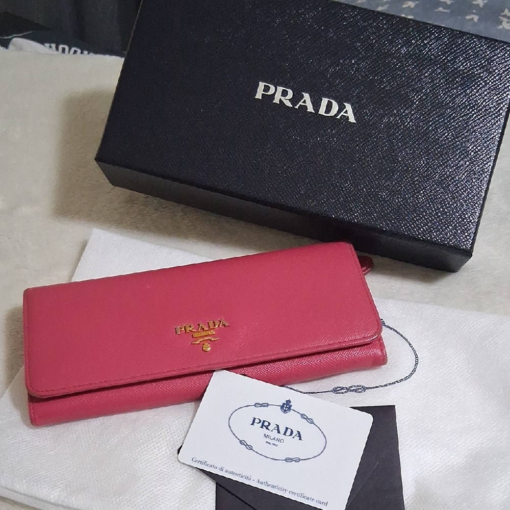 Prada Fuchsia Leather Wallet